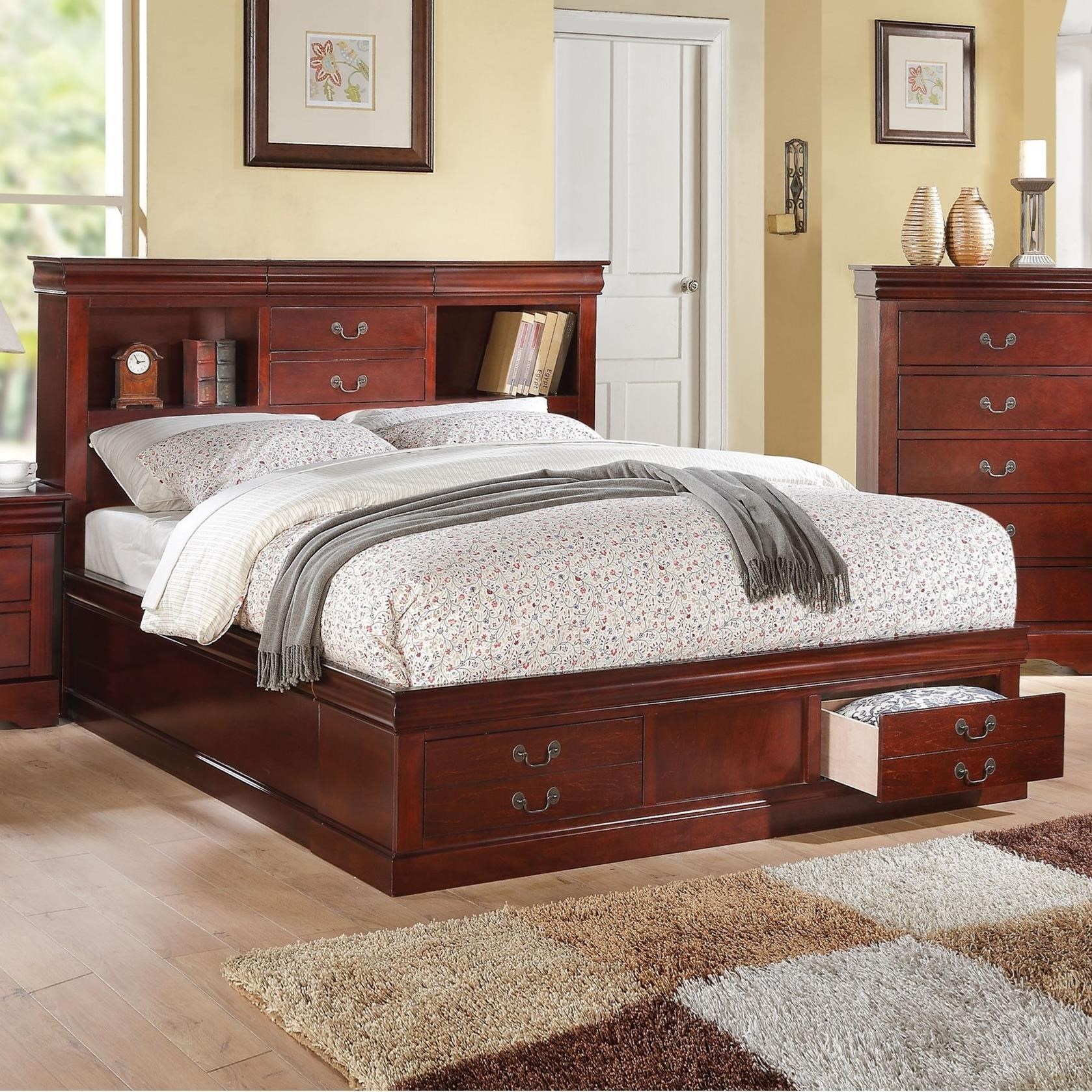Louis philippe king bed sale